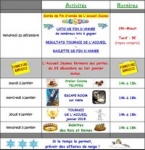Programme vacances - Accueil Jeunes